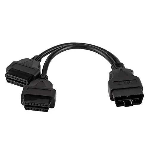 Produktbild: Syrisora ​​OBD2-Diagnosekabel, Auto 16-poliger OBD2-OBDII-Stecker auf Dual-Buchse, YSplitter-Adapter, Verlängerungskabel, Diagnosegerät