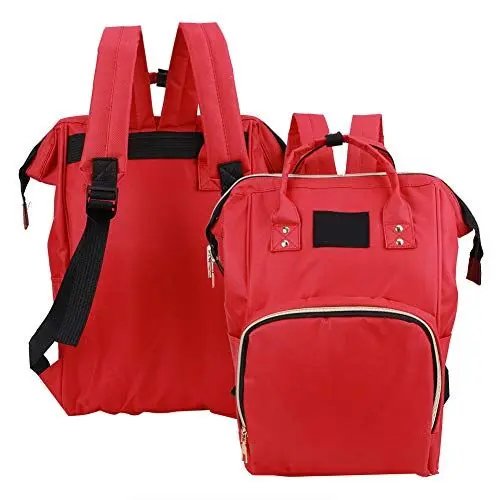 Produktbild: Ausla Umstandswindeltasche, Großer Mama-Wickelrucksack mit Wärmeisolierung, Faltbare Öffnung, Modisches Design für Mütter (Rot)