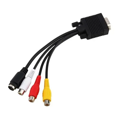 Produktbild: Ausla VGA SVGA zu S Video 3 AV TV Adapter Konverterkabel für PC Laptop mit Stecker Composite