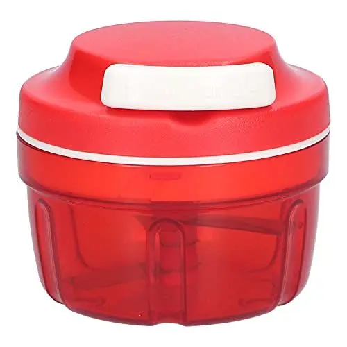 Produktbild: Ausla Zwiebelschneider Manuell, Gemüseschneider Multifunktionaler Manueller Lebensmittelzerkleinerer, 300 Ml, Zwiebelschneider für Gemüse, Ingwer, Obst, für die Küche, Rot