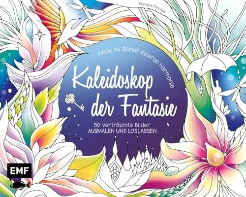 Produktbild: Ausmalbuch: Kaleidoskop der Fantasie: 50 verträumte Bilder zum Ausmalen und Loslassen – Finde zu deiner inneren Harmonie
