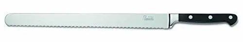 Produktbild: AUSONIA - 61126 KONDITORMESSER KONDITORSAGE KUCHENMESSER TORTENMESSER WELLENSCHLIFF MIT KLINGE AUS HOCHPOLIERTEM AISI 420 ROSTFREIEM EDELSTAHL UND GRIFF AUS ACETYLHARZ 32 CM. SPÜLMASCHINENFEST!