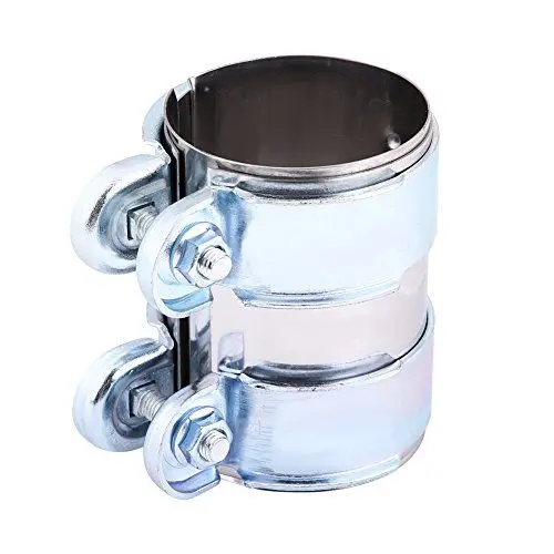 Produktbild: Auspuff Rohrschelle, Edelstahl Turbo Auspuff bandschelle Schalldämpfer Catback Pipe Connector W/Bolts(2.5in)