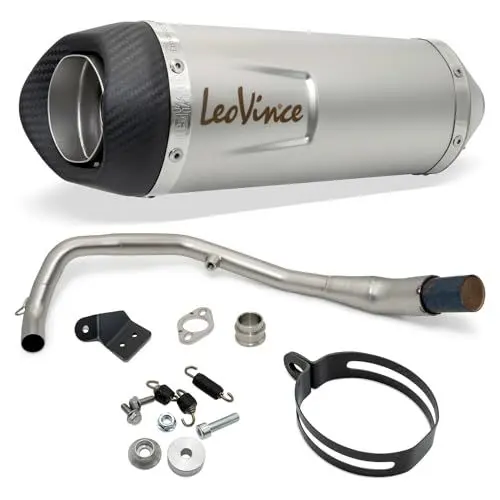 Produktbild: Auspuffanlage LeoVince Komplettanlage SBK LV ONE EVO, Edelstahl, Carbon Kappe, 1/1, mit Katalysator, mit Zulassung für Honda CB 125 R