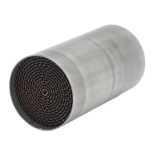 Produktbild: Auspuffschalldämpfer-Katalysator, Auspuffrohr-Katalysator Reduziert Geräusche, Universeller Edelstahl für Motorräder (53 * 100mm)