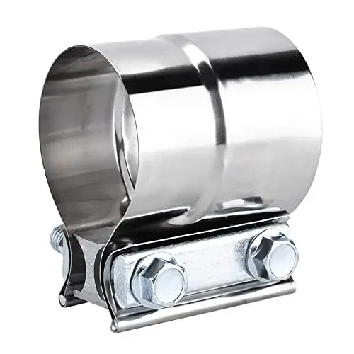 Produktbild: Auspuffschelle, Auspuffschelle Bandschelle, 2,5 Zoll Edelstahl Auspuffschelle Universal Auto Auspuffschelle Überlappungsband U-Form für Rohrreparatur