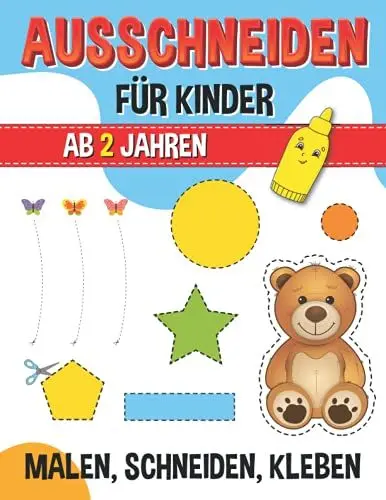Produktbild: Ausschneiden für Kinder ab 2 Jahren: Das gigantische Bastel Abenteuer für kleine Bastler - Bastelbuch ab 2 Jahre für Jungen und Mädchen