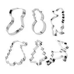 Produktbild: Ausstechformen Weihnachten Set, Weihnachtsplätzchenformen, 6 Stück Edelstahl Weihnachtsformen, Weihnachtsausstecher Backzubehör, Edelstahl Ausstecher Set, Für Keks, Tortendekorationen