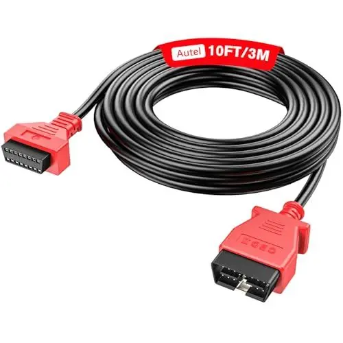 Produktbild: Autel OBD2 Verlängerungskabel 9.8 Fuß/ 3M, 16 Poliges OBDII Diagnose Verlängerungskabel, Stecker auf Buchse, OBD2 Kabeladapter für OBD2 Diagnosetool, Kompatibel mit Allen OBD2 Fahrzeugen