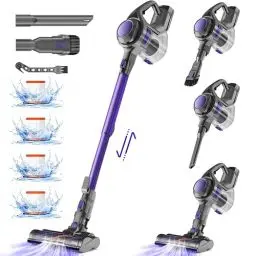 Produktbild: Authmic 36000Pa/50Min Akku Staubsauger,Staubsauger Kabellos mit HEPA×3,Vacuum Cleaner,1.6L Staubbehälter,Staubsauger für Tierhaare, Teppich und Hartboden