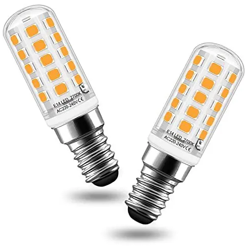 Produktbild: Auting E14 Led Lampen,4W LED E14 Ersatz 40W Halogenlampen, 400 Lumen, e14 led Warmweiß 2700K für Salzlampe,Led Kühlschrankbirne,Nähmaschine,Tischlampe,2er Pack
