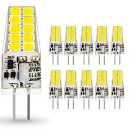 Produktbild: Auting G4 LED Lampen 12V AC/DC,3W LED G4 Birnen 6000K Kaltweiß 300lm, Ersatz für 30W Halogenlampen,Kein Flackern Nicht Dimmbar 360° Lichtwinkel,10er Pack