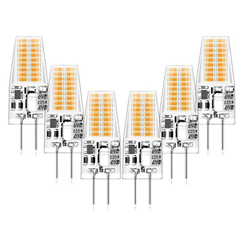 Produktbild: Auting G4 Led Warmweiß Birnen, 3W G4 LED Birnen 12V, Ersatz für 30W Halogenlampen, Energiesparlampe 3000K, 300LM AC/DC LED Lampen Nicht Dimmbar, 6er Pack