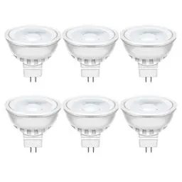 Produktbild: Auting GU5.3 led warmweiß MR16 LED 5W Lampe 12V, 50 Watt ersetzt, 2700K Warmweiß 38° Abstrahlwinkel LED Spot MR16, 560Lm AC/DC 12Volt LED Leuchtmittel, Nicht dimmbar, 6 Stück