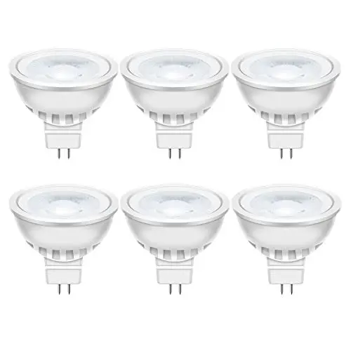 Produktbild: Auting GU5.3 led warmweiß MR16 LED 5W Lampe 12V, 50 Watt ersetzt, 2700K Warmweiß 38° Abstrahlwinkel LED Spot MR16, 560Lm AC/DC 12Volt LED Leuchtmittel, Nicht dimmbar, 6 Stück