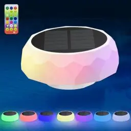 Produktbild: Auting Schwimmende Solar Poolbeleuchtung mit Desinfektionsbox, 7 Farben RGB wechselnde Teichbeleuchtung, wasserdichte LED-Poolbeleuchtung, Solarlampen für Außen Schwimmbad Party Dekoration