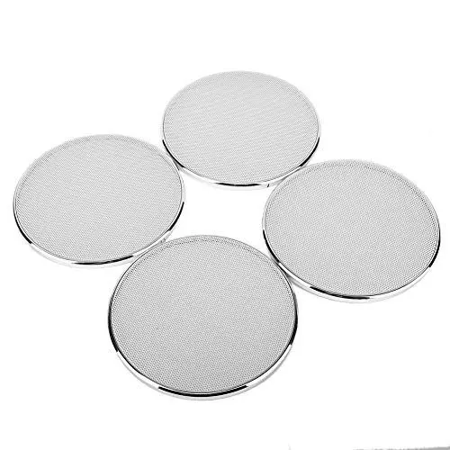 Produktbild: Auto Audio Lautsprecher Abdeckung , Akozon Lautsprecher Grillschutz Schutzabdeckung Modifikation Teile 5 Zoll Kunststoffrahmen Weißes Netz Dekorative Kreis(4pcs)