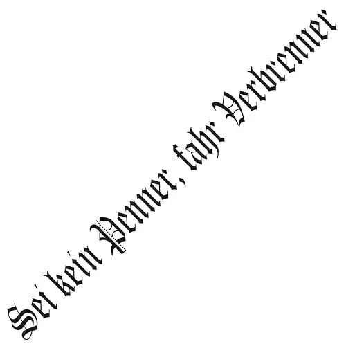 Produktbild: Auto Aufkleber, Sei kein Penner, fahr Verbrenner!, frecher Sticker (Glanz Schwarz, 30cm x 3,1cm)