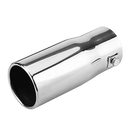 Produktbild: Auto Auspuffblende Endrohr, Akozon Auto Modifikation Auspuffrohr Edelstahl Auspuff Schallrohr Hinteres Endrohr End Throat Zubehör Ersetzen (Flacher Mund)