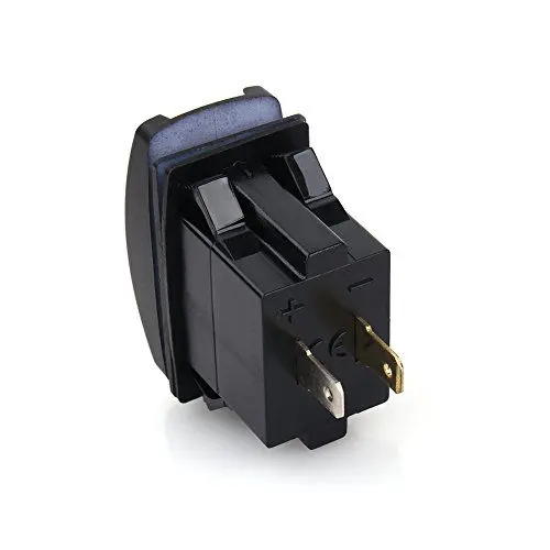 Produktbild: Auto DC 12V 24V Blaue LED Dual USB Ladegerät Carling ARB Wippschalter 5V 3,1A Universal Passend für Ladestation für Auto Motorrad Boot ATV Elektroauto