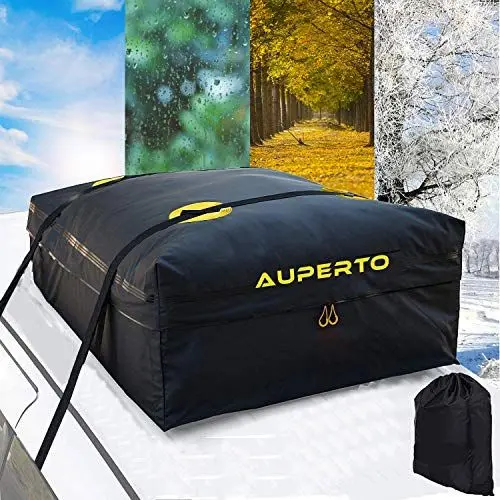 Produktbild: Auto Dachbox, 15 Kubikfuß Faltbare Gepäckbox 425L Dachgepäckträger Wasserdicht Soft Dachtasche Aufbewahrungsbox für alle Autos mit/ohne Gepäckträger