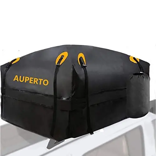 Produktbild: Auto Dachbox, 425L Faltbare Dachtasche Wasserdicht Dachkoffer 15 Kubikfuß Auto Dachbox Tasche Aufbewahrungsbox für Reisen und Gepäcktransport, Autos, SUVs, Schwarz