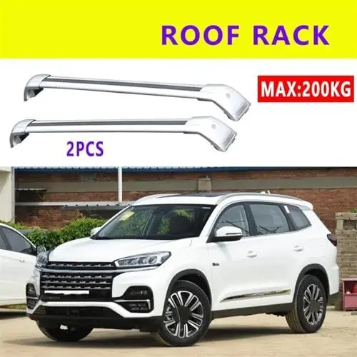 Produktbild: Auto Dachgepäckträger Kompatibel Mit Chery Für TIGGO 8 4DOOR SUV 2018 2019 2020 2021 2022 2 Stück Autodachträger Querstangenhalter Gepäckschiene Seitenstangen Querschienen(2)
