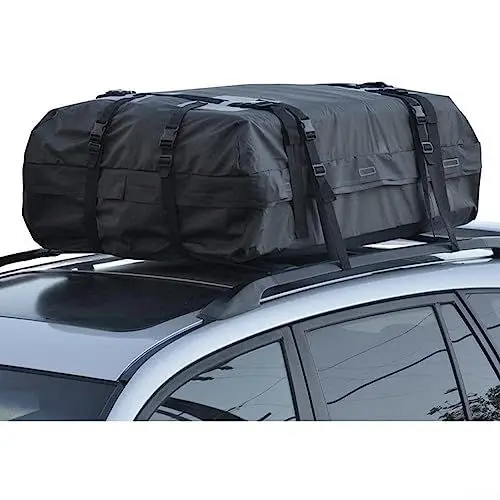Produktbild: Autodachtasche 425L (15 Kubikfuß) Wasserdicht Cargo Boxen Auto Dachkoffer Große Aufbewahrungstasche Tragetasche Reisegepäck Aufbewahrung für Autos Vans SUVs LKW