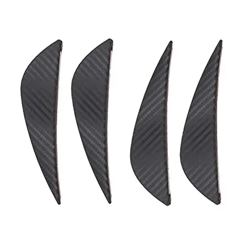 Produktbild: Asudaro Auto Frontstoßstange Lip Splitter, 4Stück Spoiler, Universal, Schwarz, Gummi, 13 * 3,3 * 2,3 cm
