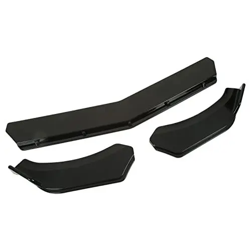 Produktbild: Auto Frontstoßstange Lippe Spoiler, 3PCS Frontstoßstange Lippe Kinnspoiler Schwarz Flexible Einstellung Universal Kratzfest für Auto