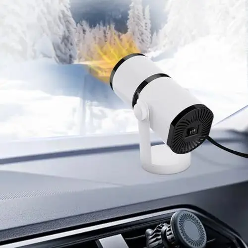 Produktbild: Auto Heizung12V Tragbar akku kfz Heizlüfter, 150W Schnelle Heizung Auto Fenster Defroster,2-in-1 Heizung/Kühlung Windschutzscheibe Heizung Fan