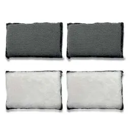 Produktbild: Auto Innenraum Reinigungstuch, 4 Stück Schwamm Microfaser Reinigungspads Reinigungs Scrub Pads Waschbar Zubehör Autopflege Dusting Sponge Autoschwamm für Innen Reinigung Pflege
