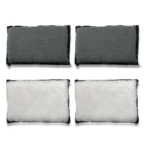 Produktbild: Auto Innenraum Reinigungstuch, 4 Stück Schwamm Microfaser Reinigungspads Reinigungs Scrub Pads Waschbar Zubehör Autopflege Dusting Sponge Autoschwamm für Innen Reinigung Pflege
