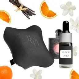 Produktbild: Auto Parfüm BLACK OPIO I Autoduft I Auto Lufterfrischer I Autoduft mit eigenem parfum | Echtleder | Lang anhaltende Autozubehör Innenraum | Car Perfume | 10 ml Duftöl