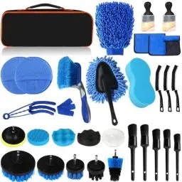 Produktbild: Auto Reinigungsset, 31Pcs Autopflege Set Auto Detailingbürste Auto Wäsche Set Staubentfernungsbürste für Auto Innenraum und Außen, Lüftungsschlitz, Armaturenbrett, Motor, Rädern, Haushaltsreinigun