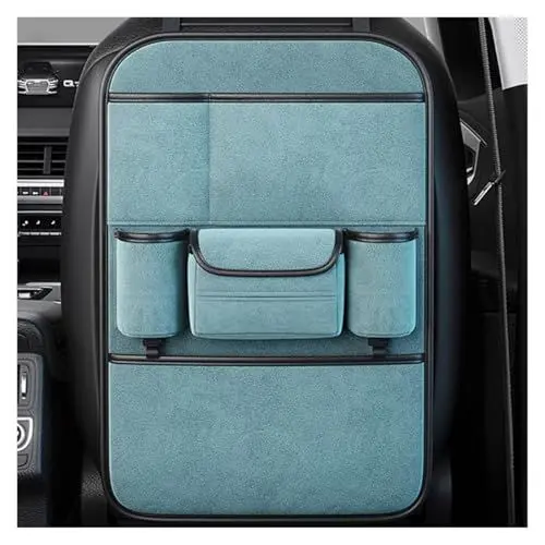Produktbild: Auto Rücksitz Organizer FüR Mercedes-Benz Viano Marco Polo, Rückenlehnenschutz Organizer, Rücksitzschoner Kinder mit Tablet Fach, Auto Organizer Kinder Leicht Zu Reinigen(MoraIndi cyan,One storage)
