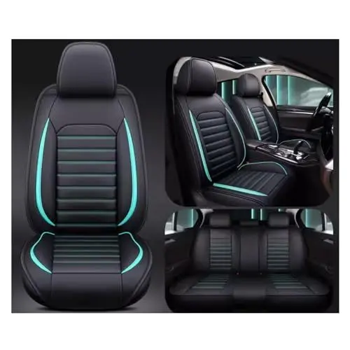 Produktbild: Auto Sitzbezüge Sets Für Dacia Sandero Stepway 3.GEN 2.Gen 2012 2013 2014 2015 2016-2025, PU Leder Autositzbezüge | Wasserdicht Atmungsaktiv Schonbezüge Autositz Sitzschoner | Wasserdichtes 5 Sitze (