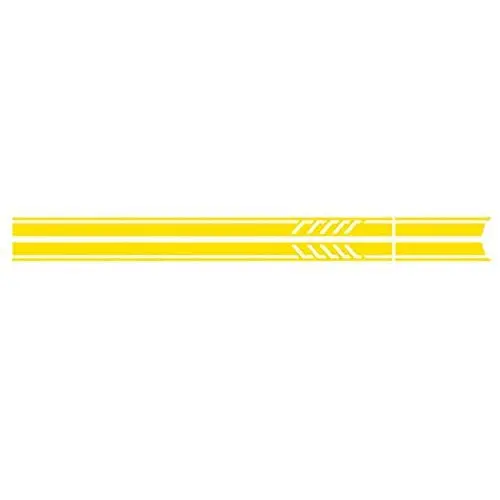 Produktbild: Auto Sport Racing Streifen Aufkleber,Asudaro 2Stücke Auto PVC Aufkleber Seitenschweller Dekoration Aufkleber Streifen Aufkleber Autos Racing Seitentür Pull Blume Aufkleber 220 * 11,5 cm,Gelb