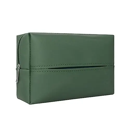 Produktbild: Auto Taschentuchhalter,18,5x12,5x7 cm Leder Auto Taschentuchbox Wasserdicht Auto Innenraum Organizer mit Band für Auto Rücksitz Mittelkonsole Sonnenblende Armlehne