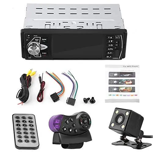 Produktbild: Auto Video Player, 4,1 Zoll HD Bluetooth Freisprecheinrichtung Auto MP5 Player Video Wiedergabe von FM Radio AUX Speicherkarte USB Fernbedienung Stereo Single Din Mit Bluetooth((with Camera))