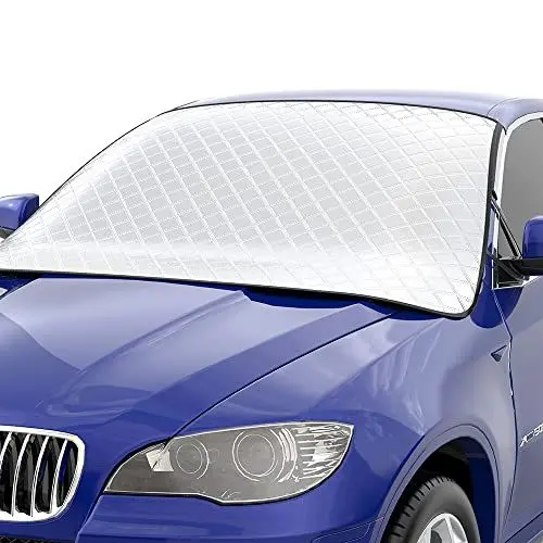 Produktbild: Auto Windschutzscheibe Abdeckung Auto Frost Windschutzscheibe Abdeckung Schwerlast Windschutzscheibe Abdeckung UV Schutz Staubdicht und Wasserdicht Schnee Abdeckung für SUV, LKW und Auto, Allwetter
