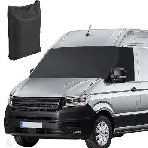 Produktbild: Auto Windschutzscheiben Abdeckung für VW Crafter 2006-2017, 600D Wasserdicht Sonnenschutz Frontscheibe Thermomatten, Sonnenschutz Frontscheibenabdeckung Reisemobil