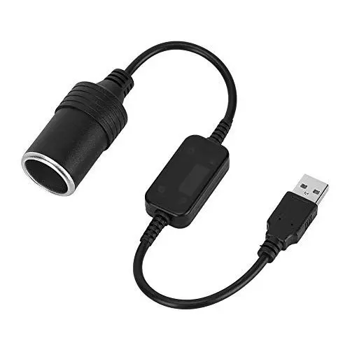 Produktbild: Adapter für Zigarettenanzünder, USB-Buchse, Ladegerät, Verlängerung 5 V auf 12 V, Stecker auf Buchse, Adapter, Zigarettenanzünder, USB