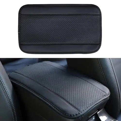 Produktbild: Auto-armlehnenbezug Auto Mittelkonsolenpolster Mittelarmlehne Abdeckung Auto Armlehnen Mittelkonsole Schutz All Seasons Fasermaterial Schwarz Armlehne Pad