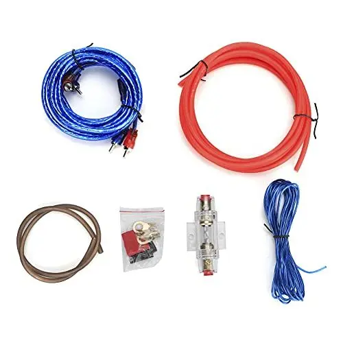 Produktbild: Auto-Audiokabel-Verstärker-Verkabelungssatz, Auto-10GA-Leistungsverstärker, Subwoofer-Audio-Lautsprecher, Ersatz-Zinklegierungs-Draht-Set-Kit