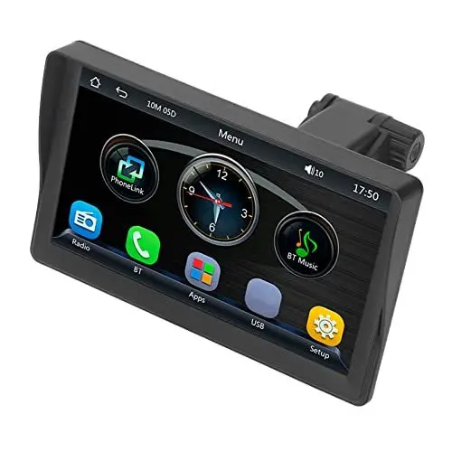 Produktbild: Auto-Audio-Stereoanlage, 7-Zoll-LCD-Touchscreen- Unterstützt Carplay und Audiriod Auto, Bluetooth 5.1, Reverse-Video-Eingang, Freisprechanrufe, Komplette Schnittstelle