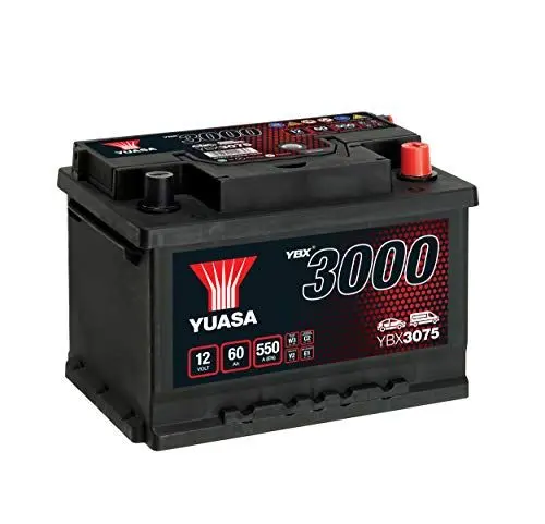 Produktbild: AUTOBATTERIE YUASA YBX 3075-60Ah 12V 550A (EN)