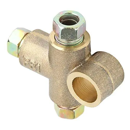 Produktbild: Auto-Bremsen-T-Stück, 3-Wege-T-förmiges Bremsen-T-Stück mit 3 Außenmuttern Short Union M10 3/16 Zoll Rohr 10 Mm