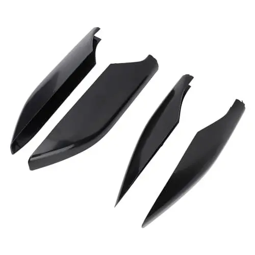 Produktbild: Leapiture 4 Stück Auto-Dachreling-Abdeckung, Kunststoff-Dachträger-Reling-Endkappe, Dachträger-Reling-Abdeckung, stabil für FJ120 2002 bis 2009 (Glänzend schwarz)