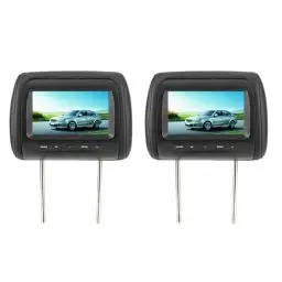 Produktbild: Auto-DVD-Monitor, Kopfstützen-Display, Kopfstütze, 2 Stück, 7 Zoll, Kabellose Steuerung, Verstellbarer Auto-Monitor, Kopfstützen-Monitor, LCD-Videomonitor, MP5-Display, Schwarz